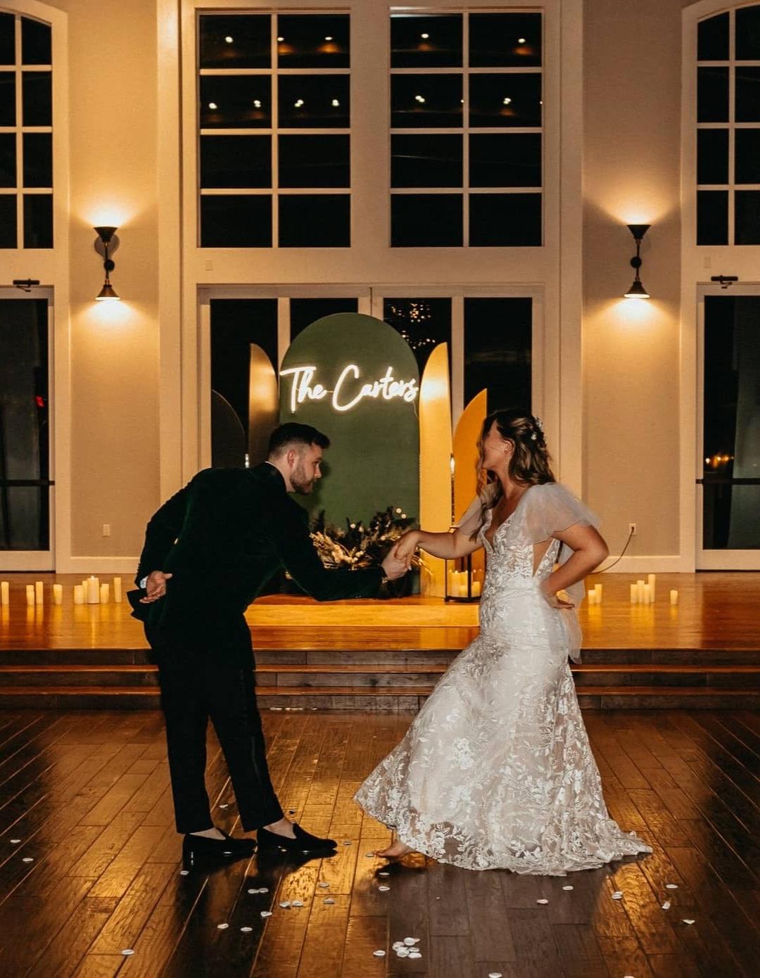 Couple's first dance at The Sparrow venue